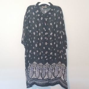 NOTATION Paisley print/floral button down shirt